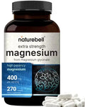 NatureBell Magnesium Glycinate 400mg (Elemental), 270 Capsules – 100% Chelated NatureBell Au supplements