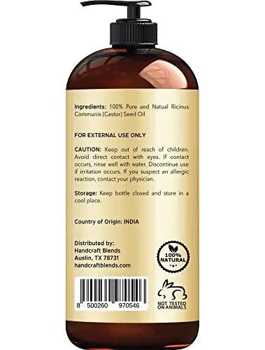 Handcraft Blends Jamaican Black Castor Oil for Hair Growth, Eyelashes and Eyebrows Handcraft Blends Au supplements