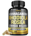 6050mg Rhodiola Rosea Supplement with Ashwagandha Root, Ginkgo Biloba & Black Pepper Satoomi Au supplements