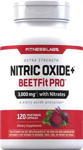 Fitness Labs Nitric Oxide Beet Root Capsules | with Nitrates | 120 Count | Nitric Oxide Fitness Labs Au supplements