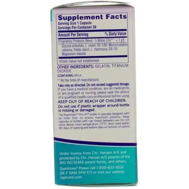 RepHresh Pro-B Vaginal Probiotic Feminine Supplement One Bottle 30 Count Rephresh Au supplements
