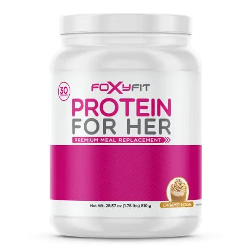 FoxyFit Protein for Her, Caramel Mocha Whey Protein Powder with CLA and Biotin FoxyFit Au supplements