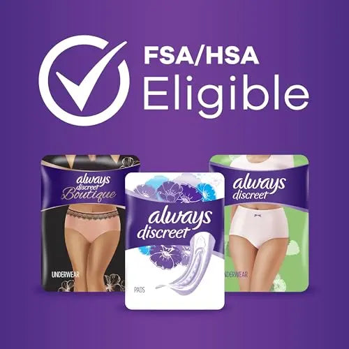 Always Discreet Adult Moderate Long Incontinence Pads, Up to 100% Leak Always Discreet Au supplements