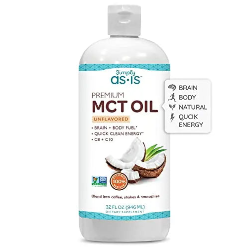 AS-IS Simply Premium MCT Oil C8 & C10 | Unflavored | 100% from Non-GMO Coconuts AS-IS Au supplements