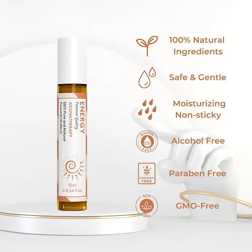 Benatu Energy Essential Oil Roll On Blend (with Clove, Lemon, Grapefruit Oil)- Travel Size Relaxing Roller benatu Au supplements
