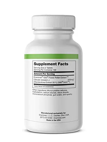 Graminex PollenAid Prostate Supplement: All Natural Prostate Support for Bladder Control & Urinary Tract Health, Rye Pollen Extract Made in USA, 200 Tablets (Pack of 2) Graminex Au supplements