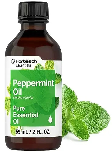 Horbaach Peppermint Oil | 2 fl oz | Pure Essential Spray | for Massage, Bath & Diffusers | Non-GMO Horbäach Au supplements
