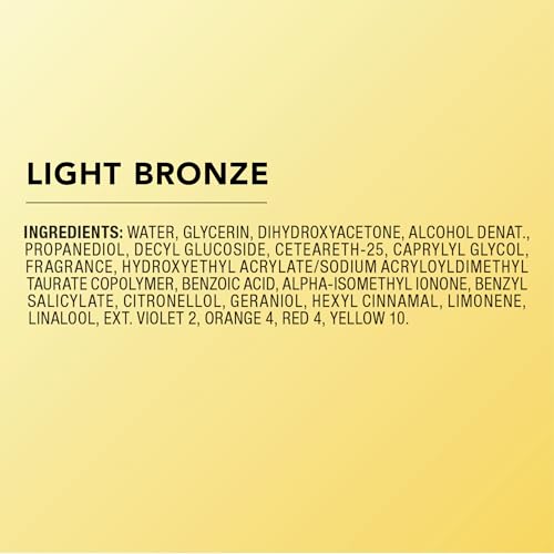Jergens Natural Glow Instant Sun Body Mousse, Self Tanner for Light Bronze Tan, Sunless Tanning Body Bronzer