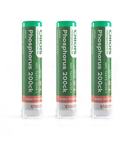 OLLOIS Phosphorus 200ck Organic, Lactose-Free, Kosher Homeopathic Medicine, 80 Pellets (Pack of 3) OLLOÏS Au supplements