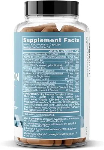 Conception Fertility Supplements for Women – Prenatal Vitamins – Promote Hormone Balance Eu Natural Au supplements