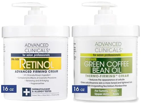 Advanced Clinicals Retinol Body Cream + Green Coffee Bean Oil Slim & Tighten Body Lotion Advanced Clinicals Au supplements