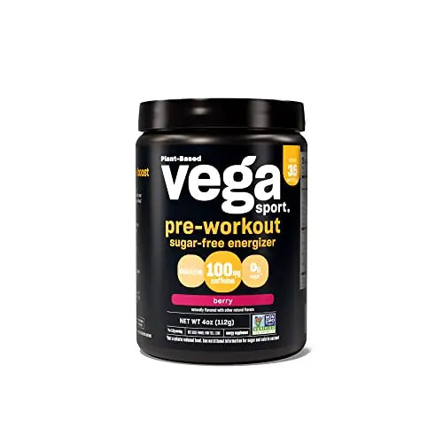 Vega Sport Sugar Free Pre-Workout Energizer, Berry - Pre Workout Powder for Women Vega Au supplements