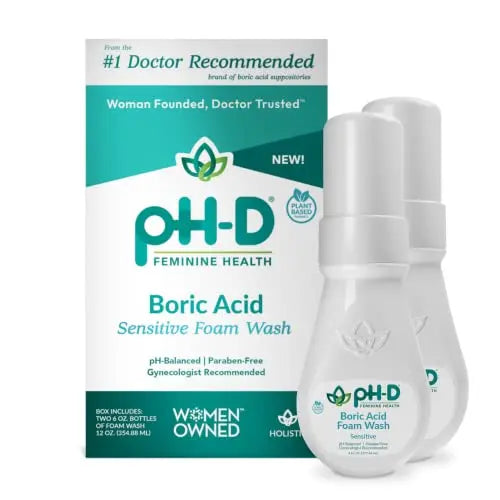 pH-D Feminine Health - Boric Acid Foam Wash - pH-Balanced, Paraben-Free, and Plant-based pH-D Feminine Health Support Au supplements