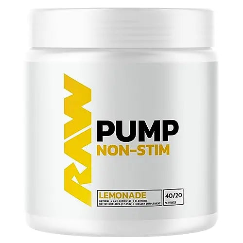 RAW Pump Stim Free Pre Workout | Non-Stimulant Pre Workout Supplement Powder Nitric RAW Au supplements