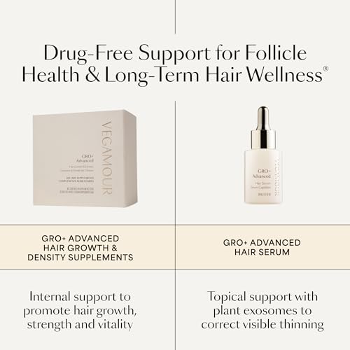VEGAMOUR GRO+ Advanced Hair Growth Vitamin Supplements - Boosts Hair Growth & Density - 30 Pill Packs/Box VEGAMOUR Au supplements