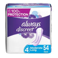 Always Discreet Adult Moderate Long Incontinence Pads, Up to 100% Leak Always Discreet Au supplements