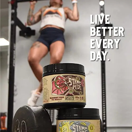Earth Fed Muscle Stammpede DragoFruit Punch Pre Workout, 30 Servings, Boost Energy Earth Fed Muscle Au supplements