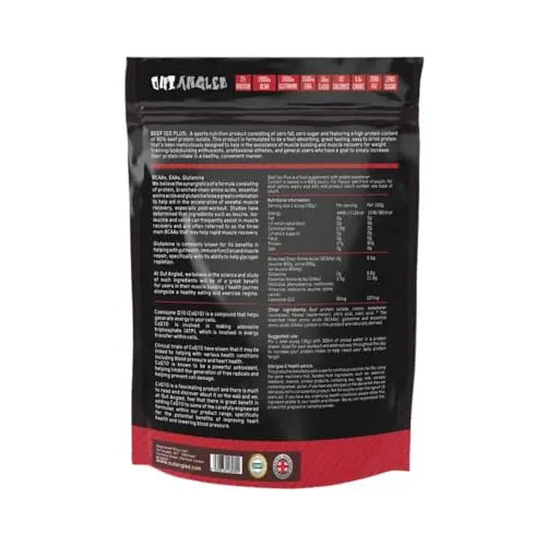 OUT ANGLED Beef Iso Plus, Beef Protein Isolate Powder, High Protein with Natural BCAAs, Zero Fat and Sugar OUT ANGLED Au supplements