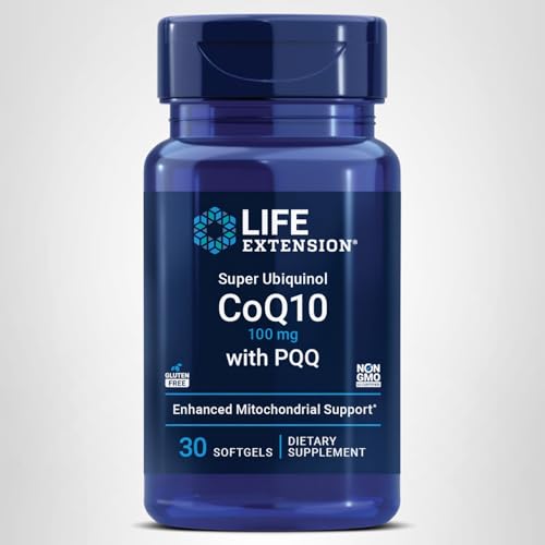 Life Extension Super Ubiquinol CoQ10 with PQQ, coenzyme Q10, pyrroloquinoline Quinone, Heart Health Supplement, Maximum Absorption