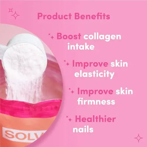 SOLV Premium 5000mg Pure (Type 1) Marine Collagen Peptides 50mg Hyaluronic Acid, Vit C, Biotin, Vitamin A SOLV Au supplements