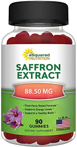 Saffron Gummies - Saffron Extract Supplement - Pure Gummy Supplements Alternative aSquared Nutrition Au supplements