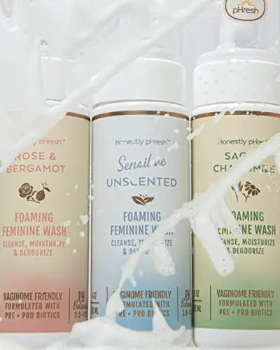 Honestly pHresh Natural Prebiotic & Probiotic Foaming Feminine Wash, pH Balanced with Essential Minerals Honestly pHresh Au supplements