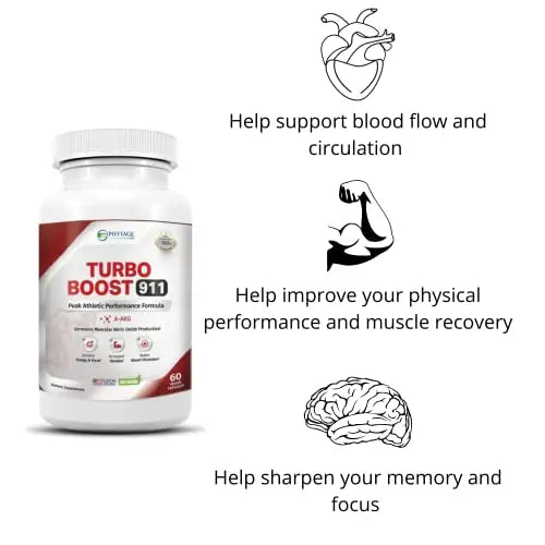 Phytage Labs Turbo Boost 911 Nitric Oxide Booster, Circulation, Energy Boost, Mental Focus Phytage Labs Au supplements