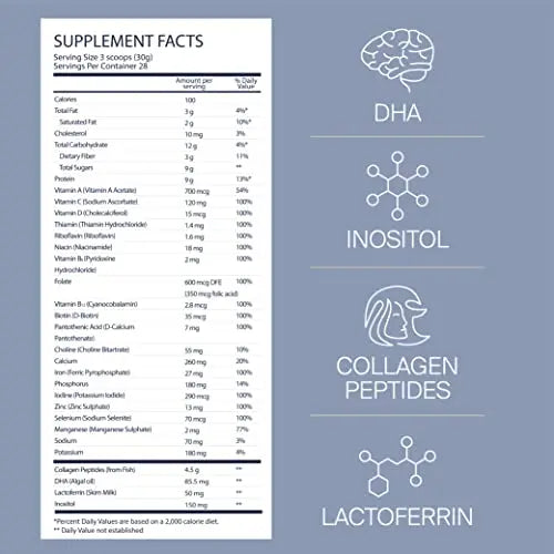 LUV&LIFE Postpartum Vitamin Supplement Powder Vanilla Flavored Has Postnatal Multivitamins LUV&LIFE Au supplements