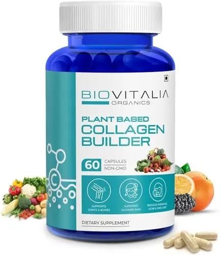 Biovitalia Plant Based Collagen Builder Capsule with Biotin & Vitamin C | Dietary Supplement for Men & Women BIOVITALIA ORGANICS Au supplements