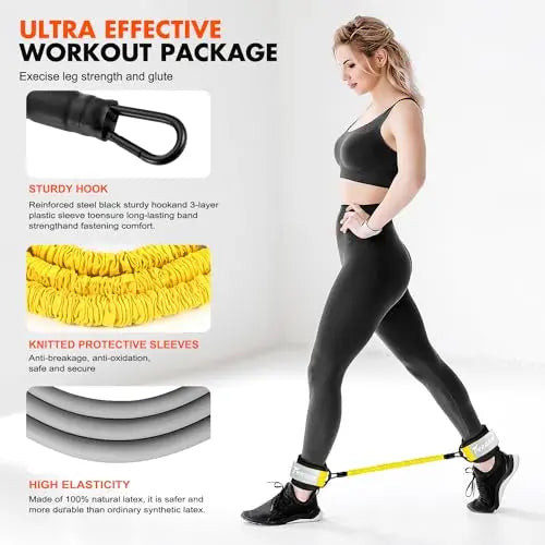 Ankle Resistance Bands with Cuffs, Ankle Bands for Working Out, Glutes Workout Equipment WOQQW Au supplements