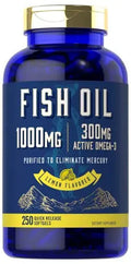 Fish Oil 1000mg | 300mg Omega 3 | 250 Count | Non-GMO and Gluten Free Supplement Carlyle Au supplements