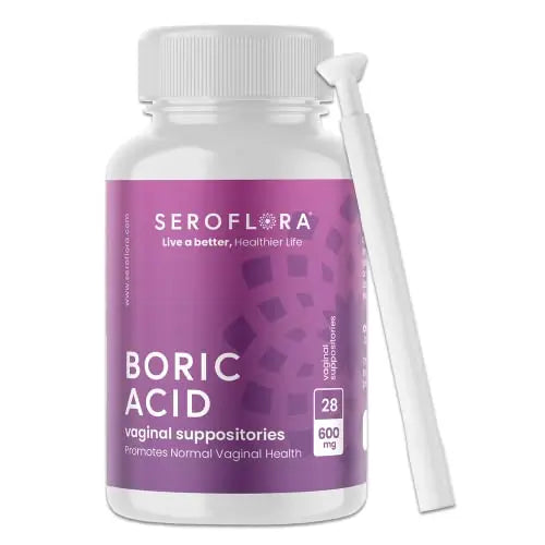 Seroflora Boric Acid Vaginal Suppositories for Women + 1 Suppository Applicator - Helps Seroflora Au supplements