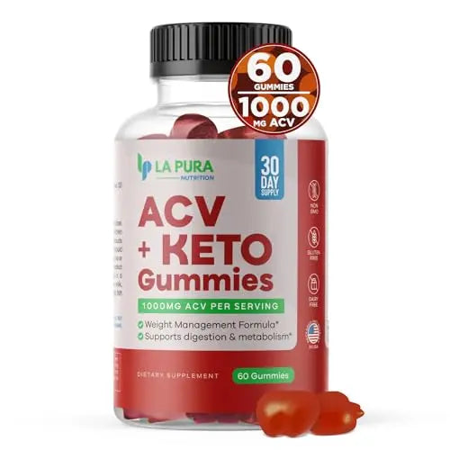 LaPura ACV 1000 mg + Keto Gummies for Weight Loss, 60 Gummies - 1000 mg Apple Cider LaPura Au supplements