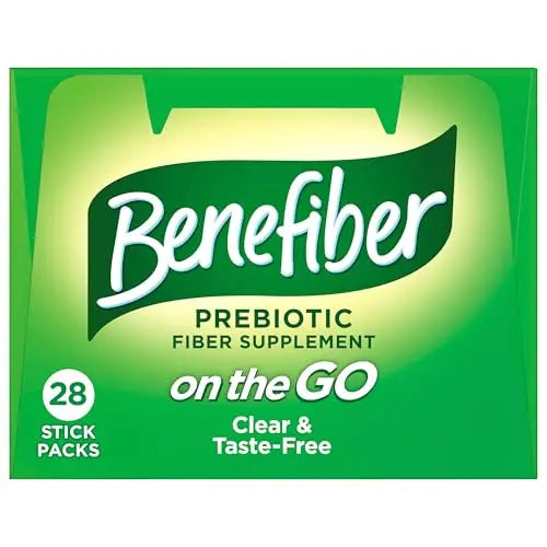 Benefiber On The Go Prebiotic Fiber Supplement Powder for Digestive Health, Daily Fiber, Unflavored - 28 Sticks (3.92 Ounces) Benefiber Au supplements