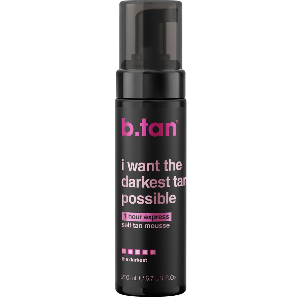 b.tan Ultra Dark Self Tanner Mousse | I Want The Darkest Tan Possible - Fast, 1 Hour Express
