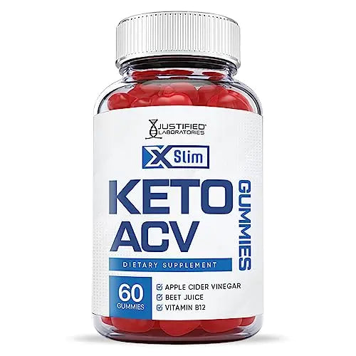 Justified Laboratories X Slim Keto ACV Gummies 1000MG Xslim Vegan Non GMO with Pomegranate Justified Laboratories Au supplements