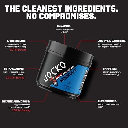 JOCKO FUEL Ultimate Pre Workout Powder - Pre-Workout Energy Powder Drink for Men JOCKO FUEL Au supplements