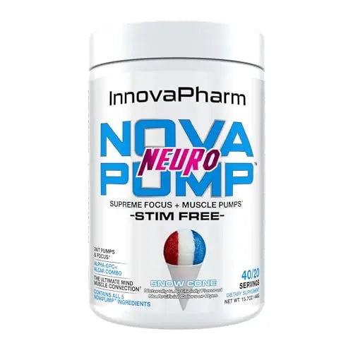 InnovaPharm NOVAPUMP Neuro (Snow Cone) Powder - 15.7 Ounces InnovaPharm Au supplements