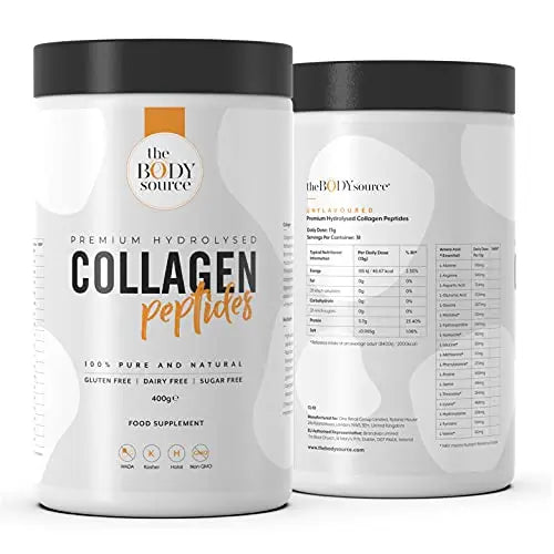 The Body Source Premium Hydrolysed Collagen Powder – 400g Unflavoured Bovine Collagen The Body Source Au supplements