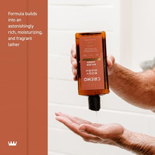 Cremo Body Wash for Men, Rich-Lathering Golden Amber, 16 Fl Oz