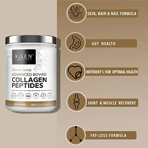 K-GEN Bovine Collagen Powder with Premium Quality Ingredients – Pure Hydrolysed Grass-Fed Bovine Collagen K GEN ketogenic enhancement Au supplements