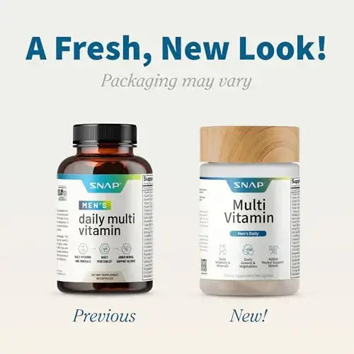 Snap Supplements Men's Multivitamins - Daily Vitamins & Minerals for Men - Vitamin D, B12, Zinc, Herbs & Vitamin C Snap Supplements Au supplements