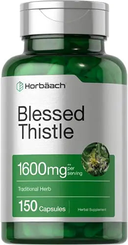 Blessed Thistle Capsules 1600 mg | 150 Count | Max Potency | Non-GMO, Gluten Free Horbäach Au supplements