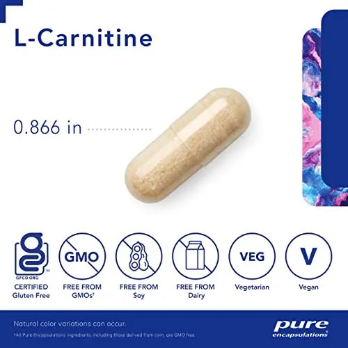 Pure Encapsulations L-Carnitine | Hypoallergenic Supplement for Cardiovascular and Endurance Support Pure Encapsulations Au supplements