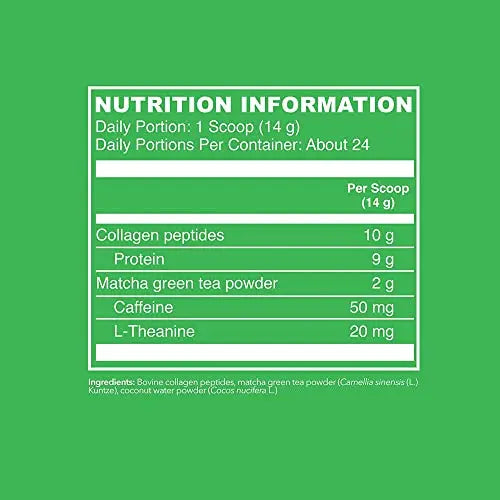 Vital Proteins Matcha Collagen Peptides Powder Supplement, L-theanine & Caffeine, Matcha Green Tea VITAL PROTEINS Au supplements