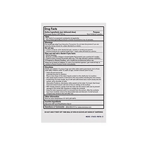 Docusol Docusate Sodium Mini Enema ml, Clear, 0.84 Fl Oz Enemeez Au supplements