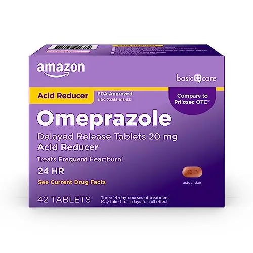 Amazon Basic Care Omeprazole Delayed Release Tablets 20 mg, Treats Frequent Amazon Basic Care Au supplements