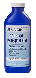 MAJOR Milk of Magnesia Saline Laxative - Original Flavor - Effective Overnight Relief - Stimulant-Free, Sugar-Free - 16 Fl Oz MAJOR Au supplements