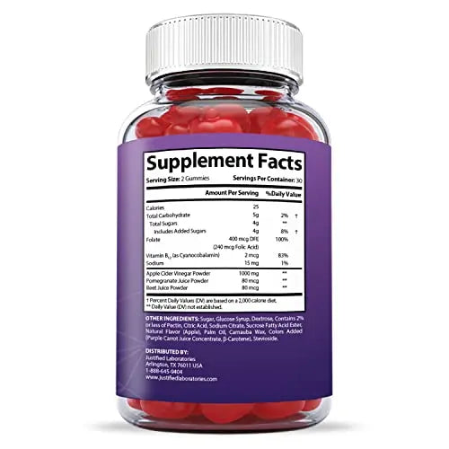 Justified Laboratories Royal Keto ACV Gummies 1000MG with Pomegranate Juice Beet Root Justified Laboratories Au supplements