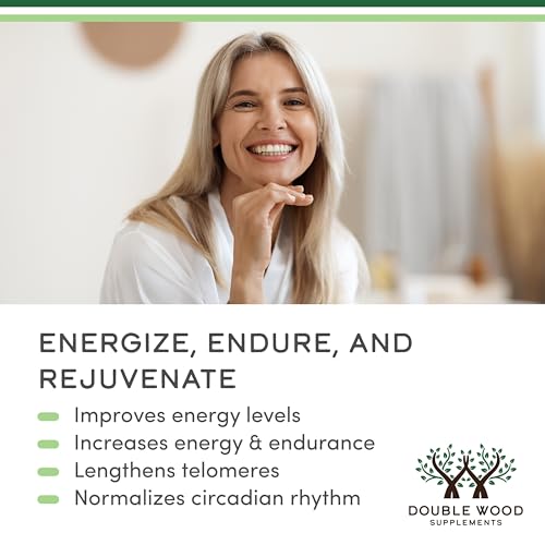 Double Wood Supplements NAD+ Anti Aging & Cell Regeneration | 500mg of 95% Pure NAD Plus Per Serving, 30 Day Supply | Similar to Nicotinamide Riboside